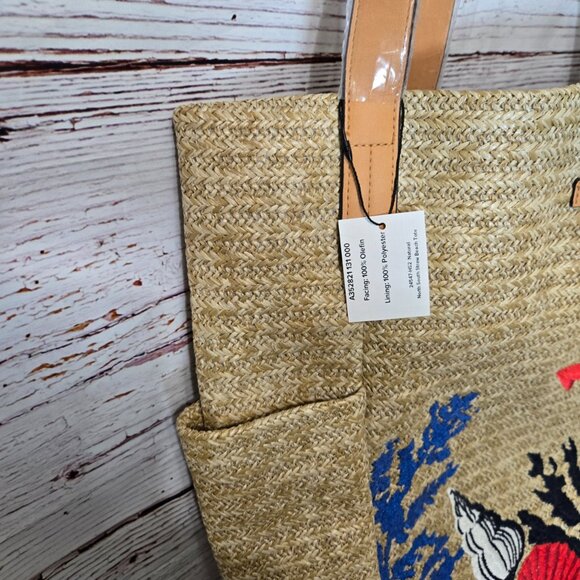 #252 Vera Bradley North South Straw Beach Tote – Anchors Away (Sea Life) – NWOT - Picture 5 of 12